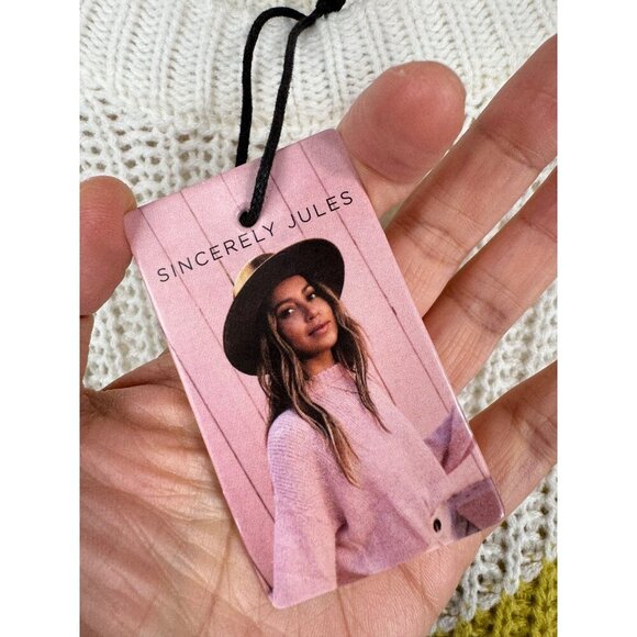 Sincerely‎ Jules Colorblock cropped loose fit Knit Sweater 90s XS - Picture 3 of 8